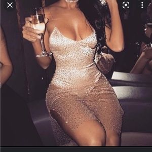 Meshki gold glitter dress